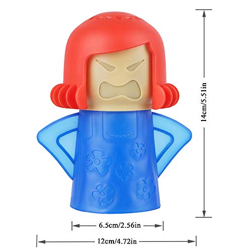 Image of Angry Mom Microwave Cleaner - Angry Mom Mad Creay Mama Microwave Oven Cleaner High Temperature Steam Cleaning Equipment Tool Easily Crud Steam Cleans Add Vinegar and Water for Kitchen (Blue)