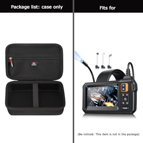 Image of FBLFOBELI Hard Case for MugEasy /Daxiongmao /DEPSTECH /Telsong Borescopes | Hard EVA Shell for TGJOR /SKYBASIC /Lightswim /COOVIE Borescope Inspection Camera, Fits 4.3'' Screen, Waterproof, Black