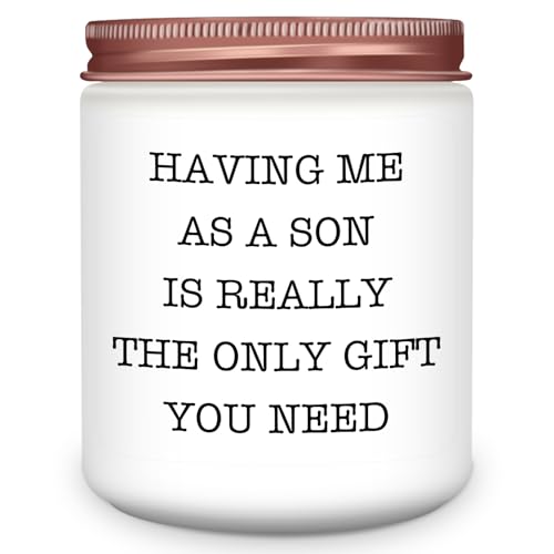 Homsolver Gifts for Mom from Son Mothers Day Birthday Gifts for Mom Best Moms Present Funny Lavender Mother Stepmother Bonus Moms Candle Gift Idea from Son
