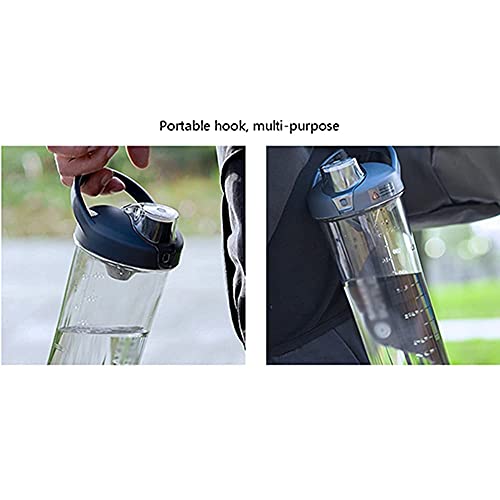 Waterfles Sports Waterfles Plastic Waterfles met Handvat Licht Gewicht voor Camping Wandelen Travel Sports Outdoors Fles (kleur: wit) - Image 7