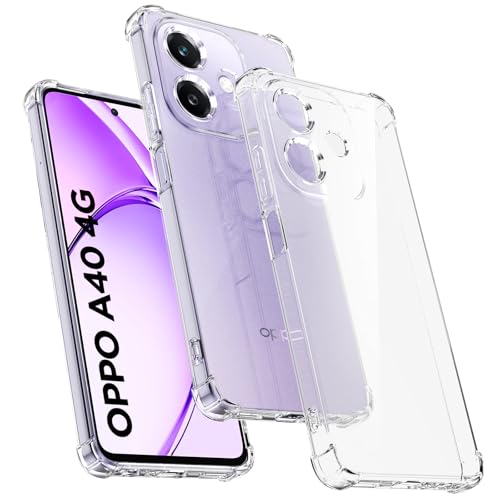 Capa de telefone transparente para Oppo A40 / Oppo A40M, capa de silicone TPU transparente macia [amortecedor com cantos reforçados] Capa transparente antichoque