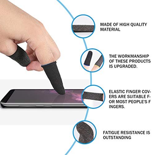 EXCEART Manga Dedo Protetores de Dedo Dedeiras de Controladores de Jogo para Jogos de Telefone Móvel