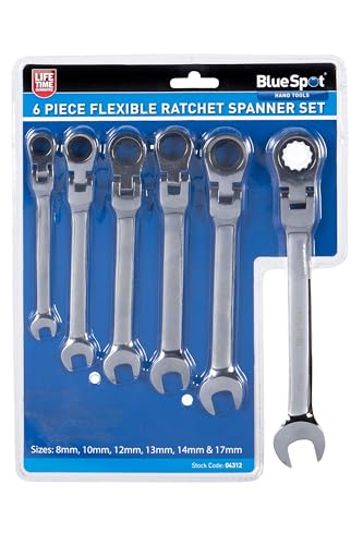 Blue Spot Tools 04312 6 PCE Flexiable Metric Ratchet Spanner Set (8-17MM) 2 Blue Spot Tools 04312 6 PCE Flexiable Metric Ratchet Spanner Set (8-17MM) - Image 2