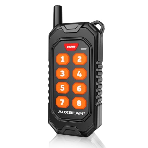 Auxbeam Wireless Remote Control for 8 Gang Switch Panel RC-800 (RA84) 433MHz 8-Channel Replacement Controller for Auxbeam 8 Gang Switch Panel Remote C