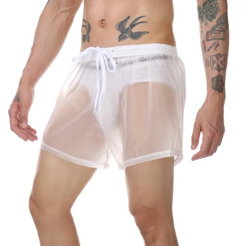 Mens Swim Trunks with Liner Quick Dry Beach Shorts for Party Club Raves3