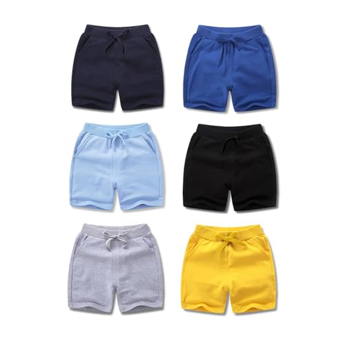 Girls and Toddlers' Pull-On Shorts Toddler Kid Boys Summer Solid Cotton Shorts Relaxed Fit Sweatpants Drawstring Bottoms4