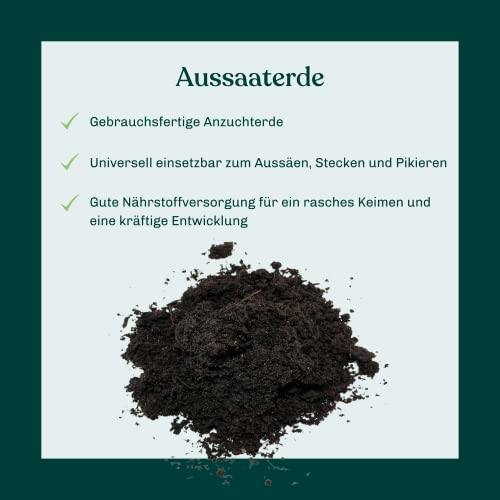 Aussaaterde für Pflanzen Blumen und Kräuter optimale Versorgung durch perfekte Zusammensetzung Kräutererde (40 Liter) - Image 3