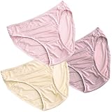 [SIL-VENDER] シルクショーツ 3枚セット 福袋 超お得 エア感覚 ハッピーバッグ silk シルク100％ ローライズショーツ silk100% レディース パンツ 下着 敏感肌 低刺激 快適 保湿 (Dセット（ピンク＋ライトベージュ＋ラシット）, M)