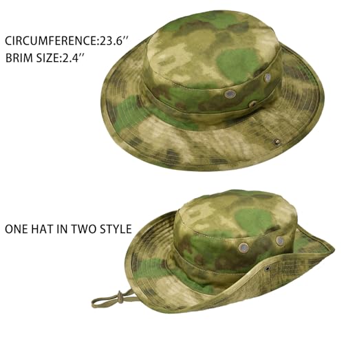 Image of Sun Hats for Men Women Boonie Hat Foldable Fishing Hat UPF 50+ Bucket Hat for Fishing Hiking Garden Safari Beach