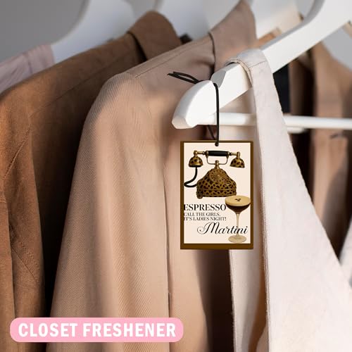 Image of Trendy Retro Leopard Car Air Freshener 4Pcs, Fashion Cheetah Luxury Club Preppy Air Freshener for Car Interior Closet Drawer Books, Home Sweet Home Girly Car Mirror Decor Hanging