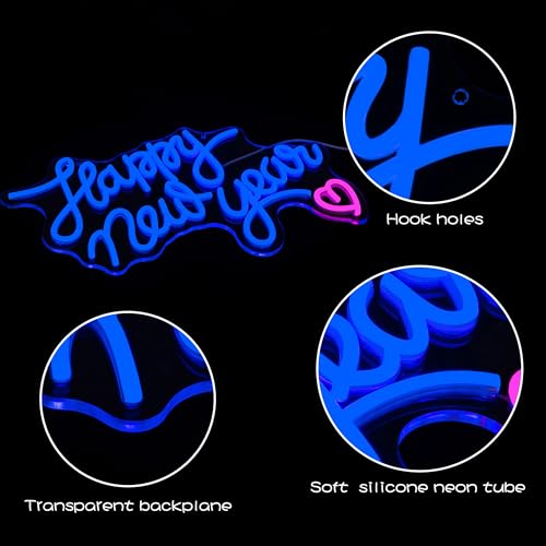 Happynewyearneonsignnewyearneonlightforwalldecorletterledneonsignblueledneonlightholidayneonsignsforbedroombackyardcafeclubmalldecor Urban Country Home Decor Happy new year neon sign new year neon light for wall decor letter led neon sign blue led neon light holiday neon signs for bedroom backyard cafe club mall decor urban country home decor