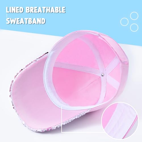 Wawsam Kids Baseball Hat Unicorn Baseball Cap For Toddler Trucker Hat For Girls Ages 4-8 Adjustable Snapback Cap Pink thumb #1