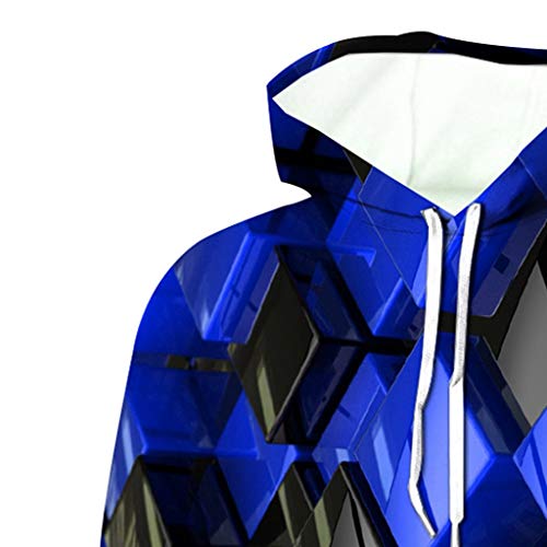 3D Print Hoodies Men's 3D Funny Jacket Long Sleeve Hooded Coat Hoodie Blouse Tops Astroworld Hoodie Blue #TOP3