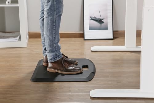 Image of ErgoYou - Ergonomic Anti Fatigue Mat - 560 x 460 x 19 mm - Ideal for use at Height Adjustable Tables, Standing Desks, Kitchen, Receptionist & Chefs - Imported High Durability Premium Polyurethane Foam