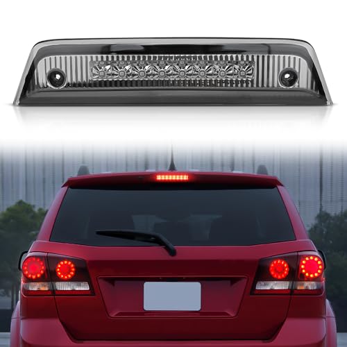 Image of Nilight Third Brake Light Tail High Mount 3rd Stop Lights Smoked Lens Compatible with Dodge Journey 2010 2011 2012 2013 2014 2015 2016 Van SUV Rear Center Cab Lamp