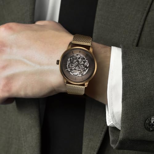 Image of Titan Automatic Color Upgrade Silver Dial Grey Leather Strap Watch for Men 90110QM03