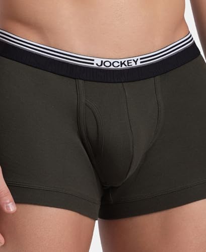 Image of Jockey UI22 Men Super Combed Cotton Rib Trunk with Ultrasoft Waistband