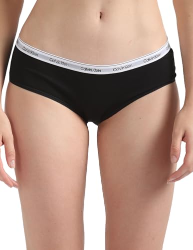 Image of Calvin Klein Underwear Black Solid Mid Rise Hipster