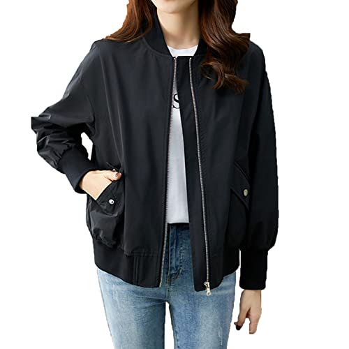 Veste de baseball d'automne pour femme manteau casual idéal pour sorties en ville