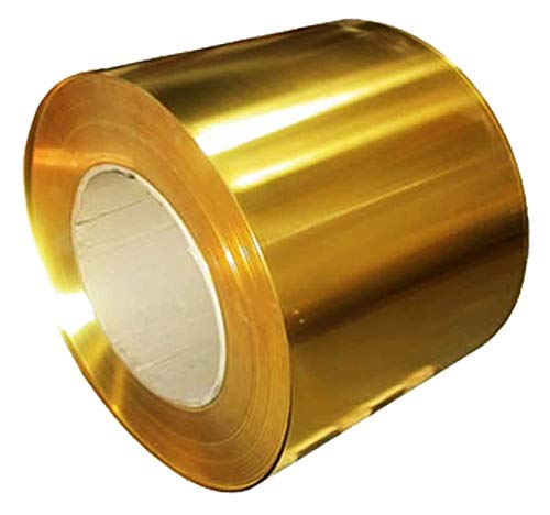Fangsu Placa de latón 0. 8 mm x 200 mm x 0. 5m Placa de Metal de lámina Delgada en la Hoja de Cobre de latón for el metalurgia Lámina de Cobre de Metal Cover