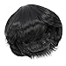 Gucagle Men Wig Fashionable Synthetic Short Hair Toupee Breathable Hairpiece Easy to Use for Parties Daily Life Synthetic Fiber (Black)