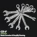 COYAGRIP 10mm Wrench, Industrial Grade Spanner, Combination Wrenches Metric with 12-Point Box End, 15-Degree Offset, 10mm Wrenches Chrome Vanadium Steel Mirror Polished