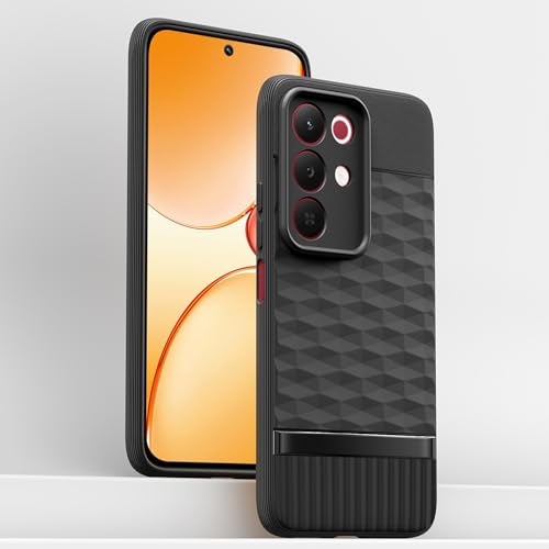 Image of Pikkme Back Cover for Realme Narzo 90X 5G / Realme C85 5G / Realme 15X 5G Camera Protection 3D Hexa Cube Design Silicone Protective Bumper Case (Black)