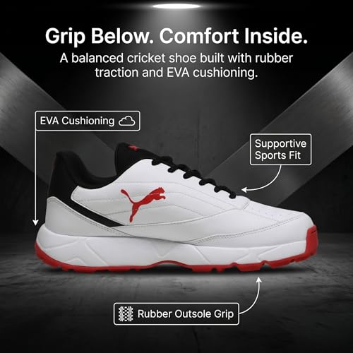 Image of PUMA Men Nu Cricket Shoes | Lightweight Rubber Sports Shoes