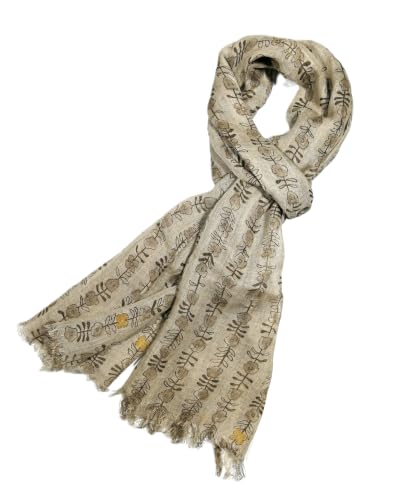 Image of Shanlin Unisex Natural Color 100% Linen Scarves for Men and Women