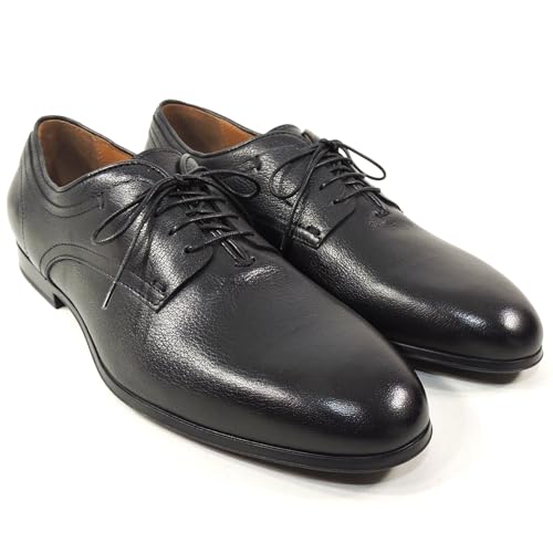 Men's Black Soft Leather Comfort Oxford Shoes, Size 42.5 EU3