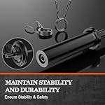 57" Olympic Barbell Bar, 2" Standard Straight Barbell Bars for Weight Lifting Bar for Bench Press/Squats/Hip Thrusts/Lunges/Biceps- Home Gym Weight Bar- 2 Spring Collars(500lb Weight Capacity) - Image 4