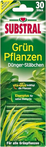 Substral Dünger-Stäbchen für Grünpflanzen mit Eisen-Plus und 2 Monate Langzeitwirkung, 30 Stück