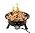 Flame King Smokeless Propane Fire Pit, 24-inch Portable Firebowl, 58K BTU with Self Igniter, Cover, & Carry Straps for RV, Camping, & Outdoor Living
