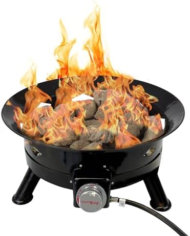 Flame King Smokeless Propane Fire Pit, 24-inch Portable Firebowl,...