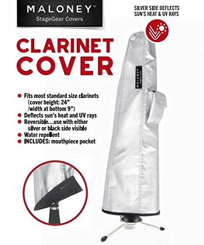 Fodera Per Clarinetto Maloney StageGear – Argento/nero, In Poliestere, Antipioggia E Anti-UV (USA)