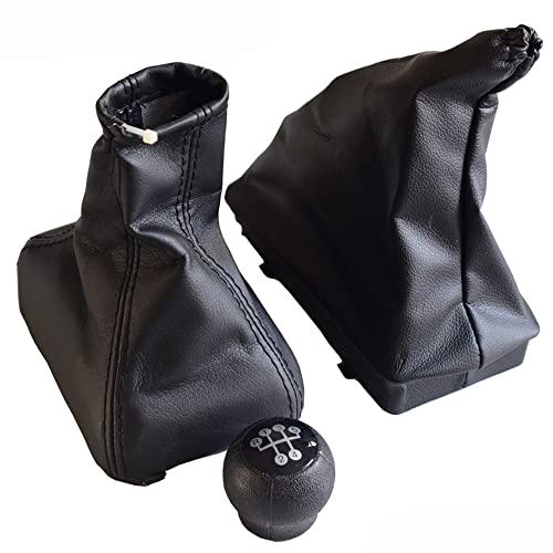 Pommeau de levier de vitesse manuel de rechange, housse de frein à main et collier de coffre pour Opel Corsa C (01-06) pour Tigra B (04-12) pour Combo C...