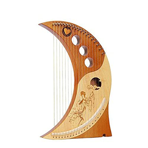 19-snarige lierharp, houten lierharp, mahoniehouten snaar gehumaniseerd ontwerp van de maanharpen met stemsleutel, voor…