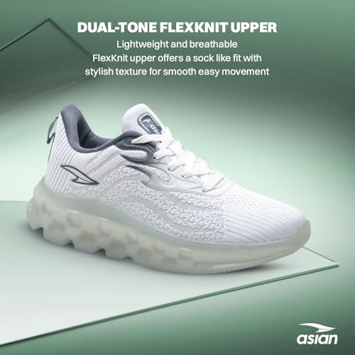 Image of ASIAN Powerplay-29 Men's Running Shoes | Fire-Pattern Design with HexaFlow TPU Sole | Fish-Scale Yarn Upper Shoe | Premium Athletic Sporty Sneakers