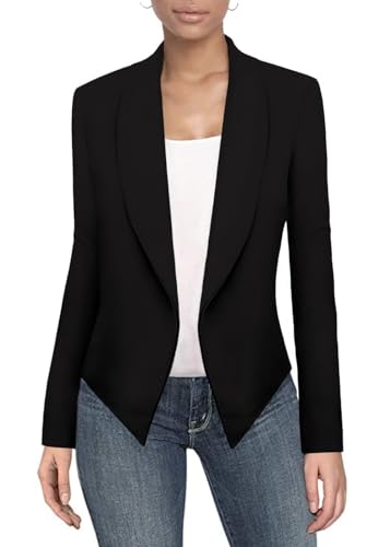Hybrid & Company Womens Casual Work Office Blazer Open Front ...