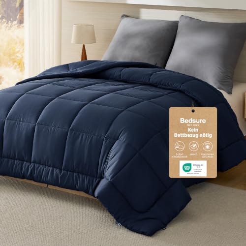 BEDSURE Bettdecke Ohne Bezug 155x220 - Bettdecke mit Integriertem Bezug – Ansicht 1