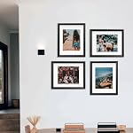 11x14 Cadre de l'image 2 Pictures en bois massif de 8"x10" avec tapis ou 11"par 14" Sans Mat, Cadres photo suspendus muraux pour le bureau intérieur mural Poster Gallery Decor (noir chocolat)