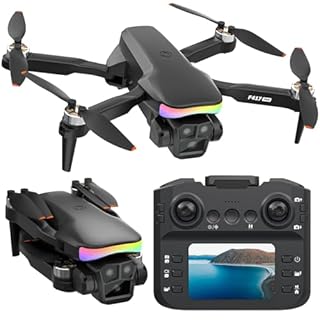 F417PRO Drone con Telecamera 1080P per Adulti Bambini, Mini Drone con Schermo, Doppia Lente 90°, LED, Flusso Ottico, Batteria Modulare, Principianti, Decollo 1 Tasto, Senza Testa, Flip 3D, Borsa