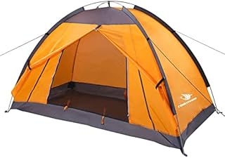 Arctic Lemmings Backpack Tent 1 to 2 Persons Waterproof Camping Tent for Adults Kids, 7.2x4×4 Feet Lightweight and Durable Hiking Tent (Orange)