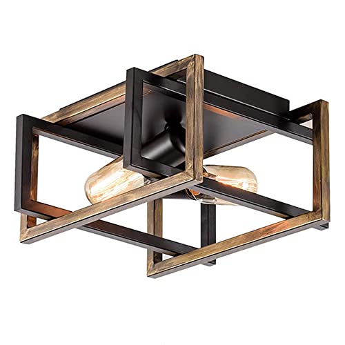 Lámpara de techo vintage para iluminar escaleras interiores y balcones con encanto rústico