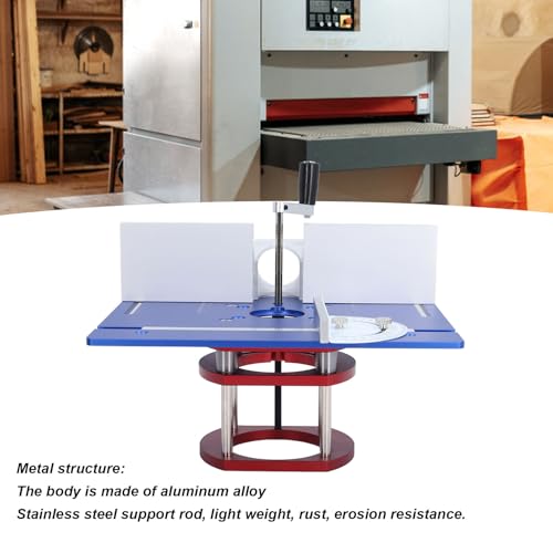 Base de levage de routeur manuel Cocoarm en alliage bleu pour table de fraisage