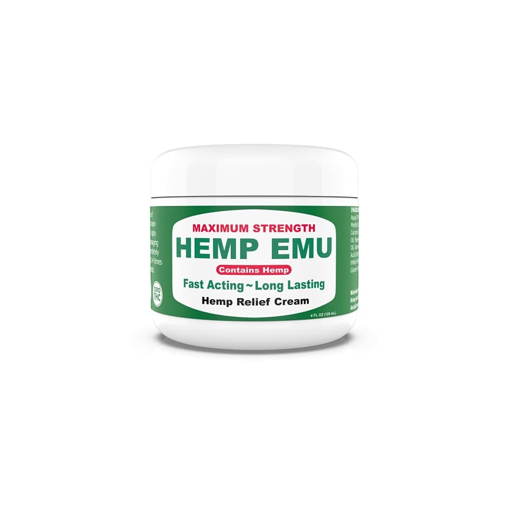 Hemp Emu Hemp Cream Organic Hemp Oil Muscle Rub Naturally Soothe