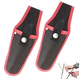 TWZKXC 2 Pcs Leather Pruner Holster, Portable Sheath Tool Holster Shears Hanging Pouch Pruner Plier Pouch Plier Holder Gardening Scissors Tool Holder for Garden Shears
