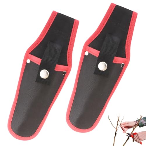 TWZKXC 2 Pcs Leather Pruner Holster Portable Sheath Tool Holster Shears Hanging Pouch Pruner Plier Pouch Plier Holder Gardening Scissors Tool Holder for Garden Shears
