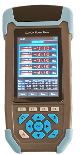 YFYIQI Digital 10G PON Power Meter Optical Power Meter Support VFL Standard OPM Module EPON GPON Next Generation 10G-EPON/XG-PON Functions Wavelength 1270nm/1310nm/1490nm/1550nm/1577nm