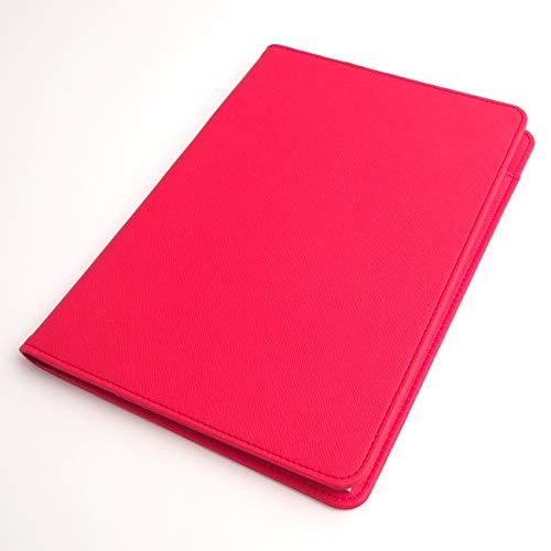 Ahzoa Colorful 4 Pockets A5 Size Memo Padfolio S1, Including 5 X 8 Inch Legal Writing Pad, Synthetic Leather Handmade About 6.3 X 8.7 Inch Folder Clipboard Holder (Red) #TOP5